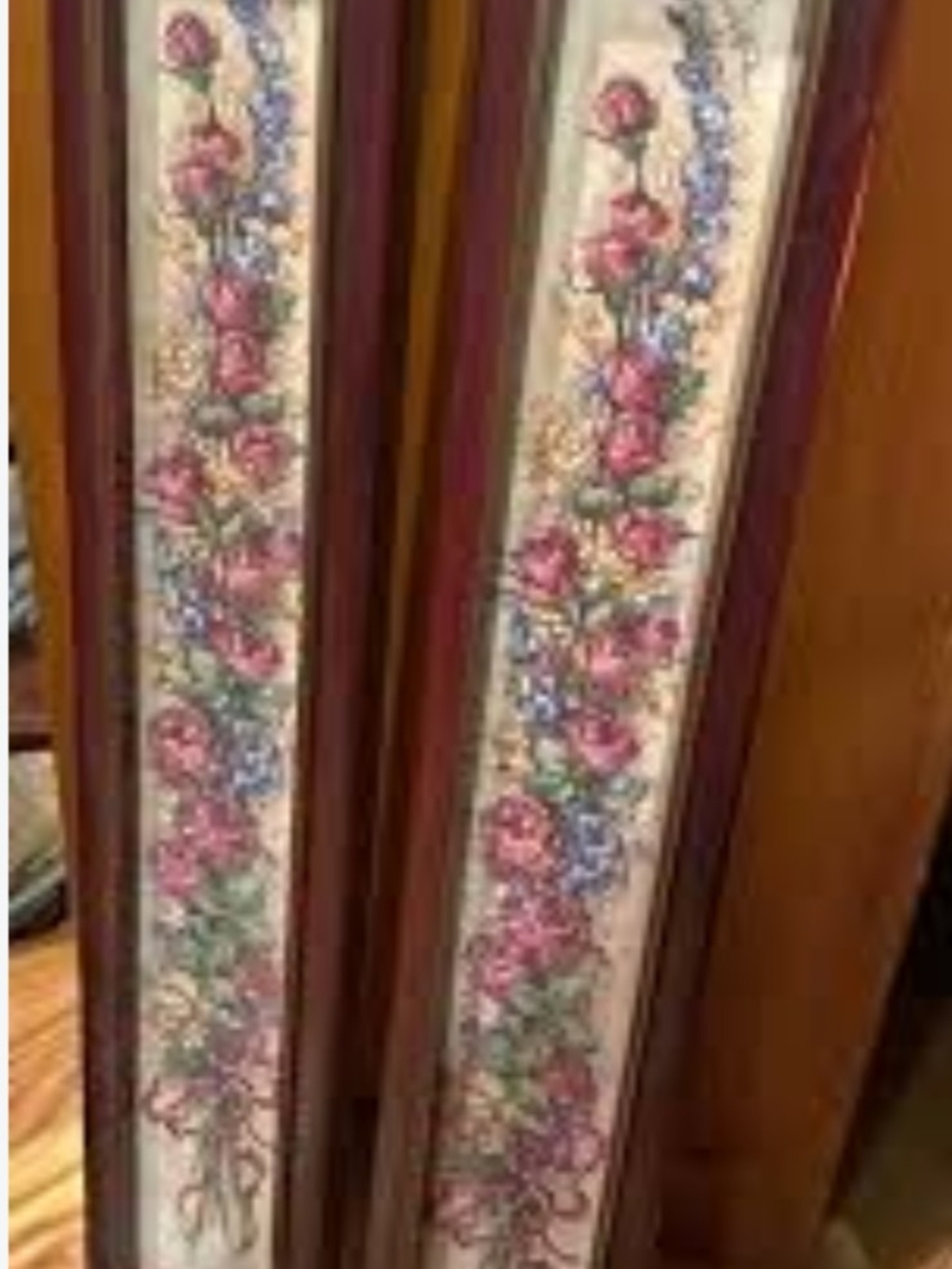 Floral Pink & Blue Framed Panel - Home Accents